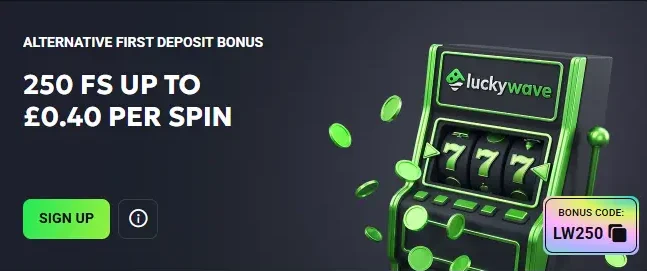 Alternative First Deposit Bonus at lucky wave