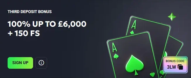 Third Deposit Bonus at lucky wave casino