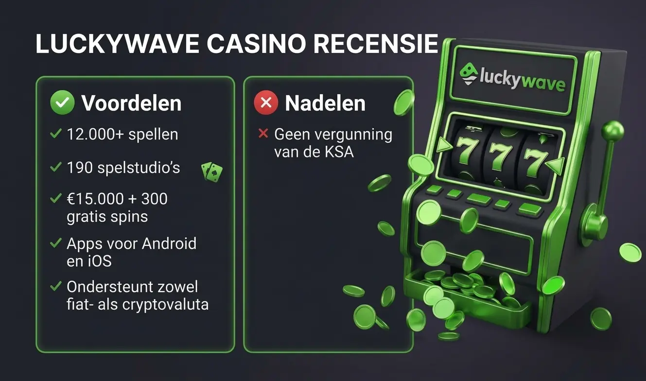 Wat we wel en niet goed vinden aan Lucky Wave Casino