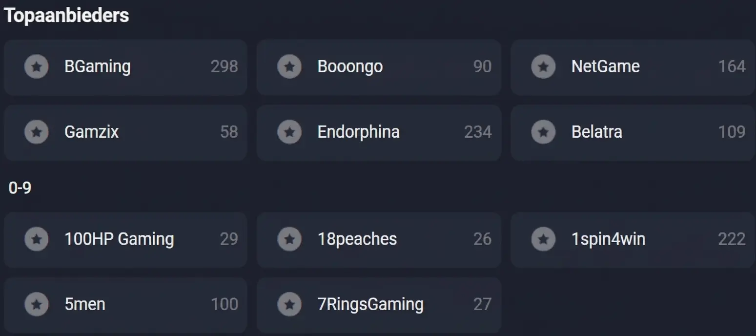 LuckyWave spelaanbieders