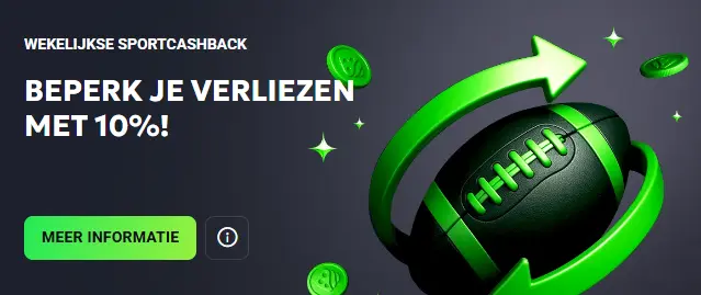 Lucky Wave wekelijkse sport cashback